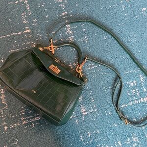 JW PEI Green Crossbody Bag with Gold Accents